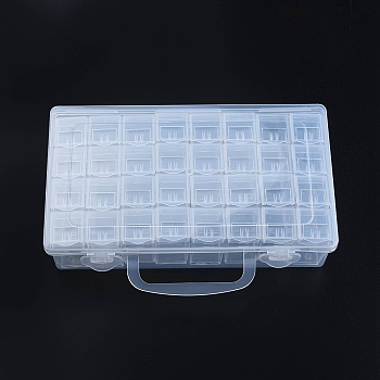 Plastic Bead Storage Containers, Rectangle, Clear, 5x2.7x3cm