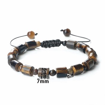 Bohemian Style Natural Tiger Eye Adjustable Braided Bracelets for Women