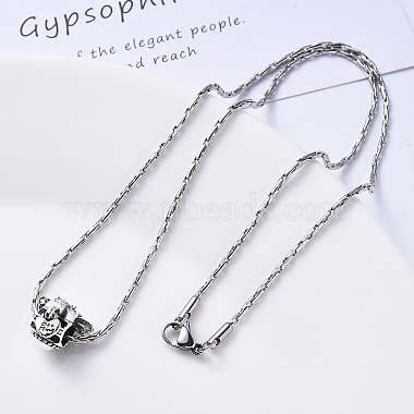 304 Stainless Steel Coreana Chain Necklace(NJEW-S420-005A-P)-5
