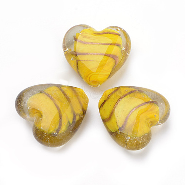 Handmade Gold Sand Lampwork Beads(LAMP-R138-02)-2