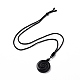 Adjustable Natural Mixed Gemstone Vortex Pendant Necklace with Nylon Cord for Women(NJEW-L171-05)-3