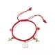 Bracelet à breloques en alliage d'émail rose enveloppe coeur(BJEW-JB08682-02)-1