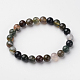 Natural Indian Agate Round Bead Stretch Bracelets(BJEW-L594-A06)-1