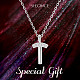 SHEGRACE Rhodium Plated 925 Sterling Silver Initial Pendant Necklaces(JN916A)-5