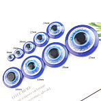 Resin Craft Eye, Doll Making Accessories, Flat Round, Dark Blue, 16x4.8mm(DIY-CJC0001-34F)
