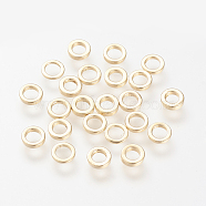 Brass Spacer Beads, Nickel Free, Real 18K Gold Plated, 5x1mm, Hole: 3mm(KK-R058-036G)