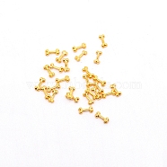 Alloy Cabochons, for DIY Crystal Epoxy Resin Material Filling, Bone, Golden, 7x3x1.3mm(MRMJ-WH0062-28G)