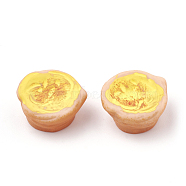Resin Cabochons, Egg Tart, Yellow, 16x14.5x7mm(CRES-S304-74)