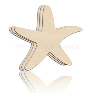 Wood Wall Art Decorations, Home Hanging Ornaments, Starfish Pattern, 254x245mm(HJEW-WH0070-004)