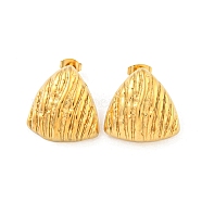 Triangle 304 Stainless Steel Ear Studs, Stud Earrings for Women, Golden, 21x20mm(EJEW-L290-017G)