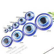 Resin Craft Eye, Doll Making Accessories, Flat Round, Dark Blue, 16x4.8mm(DIY-CJC0001-34F)