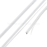 Braided Round Steel Wire, for DIY Bracelets, White, 3.2mm(OCOR-D300-09)