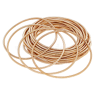 30Pcs Spring Bracelets, Minimalist Bracelets, Steel French Wire Gimp Wire, for Stackable Wearing, Light Gold, 12 Gauge, 2mm, Inner Diameter: 58.5mm(TWIR-BBC0001-06KCG)