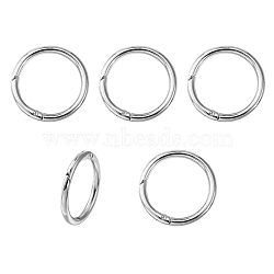 Zinc Alloy Spring Gate Rings, O Rings, Platinum, 39x4mm, Inner Diameter: 31mm(PALLOY-YW0003-23C)