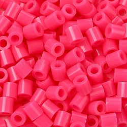 200Pcs PE DIY Melty Beads Fuse Beads Refills, Tube, Magenta, 5x5mm, Hole: 3mm(DIY-YW0011-71F)
