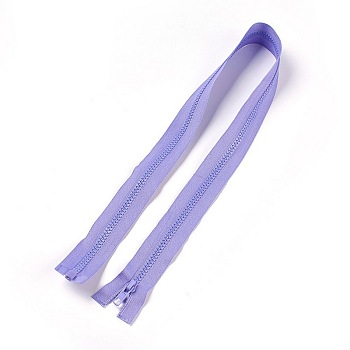 Garment Accessories, Nylon and Resin Zipper, with Alloy Zipper Puller, Zip-fastener Components, Lilac, 77.5x3.3cm