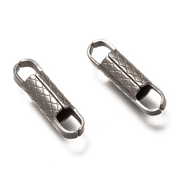 201 Stainless Steel Links Connectors, Stainless Steel Color, 22x6x6mm, Hole: 4x5mm