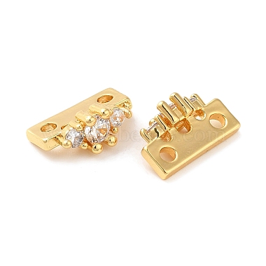 Brass Micro Pave Clear Cubic Zirconia Slide Charms(KK-P239-16G)-2