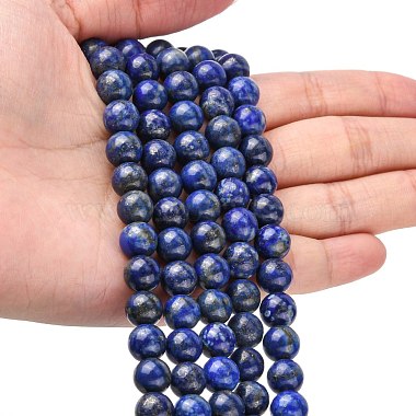 Natural Lapis Lazuli Beads Strands(G-G099-8mm-7)-4