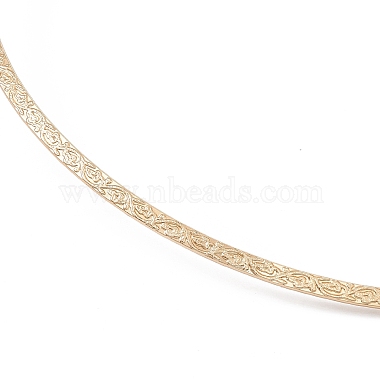 placage sous vide 304 fabrication de colliers en fil texturé floral en acier inoxydable(STAS-B036-05G)-3