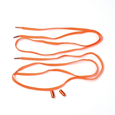 Dark Orange Elastic Fibre Shoelace