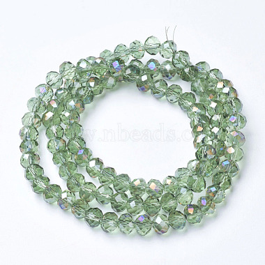 Chapelets de perles en verre transparent électrolytique(EGLA-A034-T4mm-F18)-2