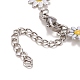 Enamel Daisy Link Chain Necklace(NJEW-P220-01P-01)-4