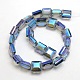 Electroplate Crystal Glass Square Beads Strands(EGLA-F064B-06)-2