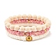 Ensemble de bracelets stetch en perles heishi en argile polymère faits à la main(BJEW-JB07463)-1