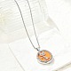 316 Surgical Stainless Steel Aromatherapy Diffuser Perfume Hollow Flat Round Pendant Box Chain Necklaces(NJEW-R016-01P-07)-1