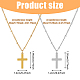 2pcs 2 couleurs 304 collier pendentif croix en acier inoxydable avec chaînes satellites(NJEW-FI0001-48)-2