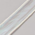 9M Rainbow Color Nylon Organza Ribbon, Iridescent Ribbon for Bowknot, Flower, Gift Decoration, Champagne Yellow, 1-5/8 inch(40mm), about 9.84 Yards(9m)/Roll(OCOR-WH20017-01E)