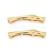 Rack Plating Brass Beads, Cadmium Free & Lead Free & Nickle Free, Bamboo, Real 18K Gold Plated, 7x30x5mm, Hole: 2mm(KK-I689-21G)