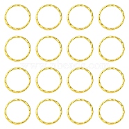 Iron Split Key Rings, Keychain Clasp Findings, Golden, 25x1.5mm(KK-YW0002-13G)