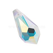 Preciosa&reg Crystal Pendants, Czech Crystal, 451 51 984 Drop, 00030 200 Crystal AB, 15x7.5mm, Hole: 0.8mm(X-PRC-PC15-00030-200)