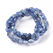 Natural Blue Aventurine Bead Stretch Bracelets, Tumbled Stone, Nuggets, Inner Diameter: 2~2-1/4 inch(5.2~5.6cm)(BJEW-K213-02)