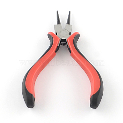 45# Carbon Steel Jewelry Pliers, Round Nose Pliers, Red, 120x83x18mm(X-PT-R005-03)