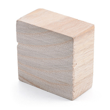 Unfinished Natural Wood Block, DIY Craft Supplies, Square, PapayaWhip, 45x45x23mm