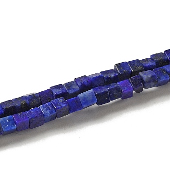 Natural Lapis Lazuli Dyed Beads Strands, Cube, 2~2.5x2.5~3.5x2.5~3mm, Hole: 0.4mm, about 157~165pcs/strand, 14.96~15.75''(38~40cm)