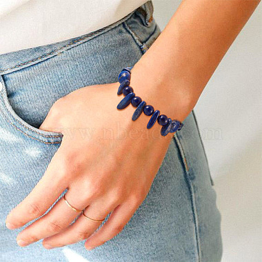 Kissitty 4 Strands 4 Style Natural Lapis Lazuli Beads Strands(G-KS0001-12)-6