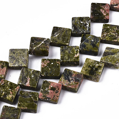 Rhombus Unakite Beads