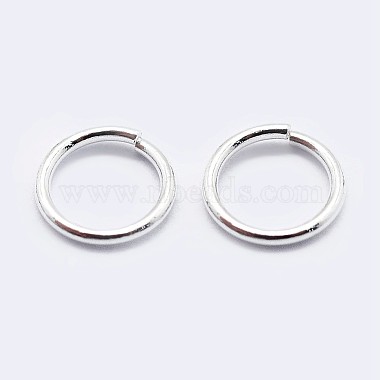 925 Sterling Silver Open Jump Rings(X-STER-F036-02S-1x8mm)-2