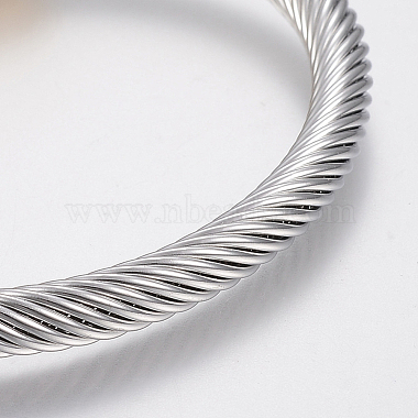 304 Stainless Steel Cuff Bangles Torque Bangles(BJEW-H570-07GP)-3