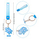 3Pcs PVC Tortoise Pendant Keychains(KEYC-TADJ0001-02B)-3