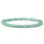 Natural Green Aventurine  Beads Stretch Bracelets, Round, 4mm(XZ8284-3)