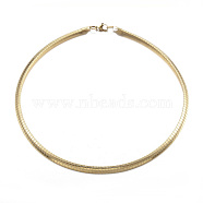 304 Stainless Steel Necklaces, Herringbone Chains, Golden, 17.72 inch(45cm)(X-NJEW-E080-05G)