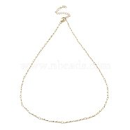 Ion Plating(IP) 304 Stainless Steel Twist Bar Link Chain Necklaces, Golden, 17.56 inch(44.6cm)(NJEW-K249-14G)