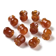 Natural Carnelian(Dyed & Heated) Beads, Flower, 10x9.5mm, Hole: 1.2mm(G-G109-01C)