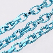 Aluminum Chains, Unwelded, Oxidated in Lt. Blue, Link:5.5x8mm(X-CHT001Y-14)