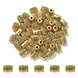 Tibetan Style Alloy Beads, Cadmium Free & Lead Free, Column, Antique Golden, 7.5x5mm, Hole: 1.5mm(PALLOY-YW0001-74)